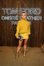 <p>Only Sweeney could pull of a head-to-toe mustard yellow look by Tom Ford, and make it look so effortlessly chic. </p>