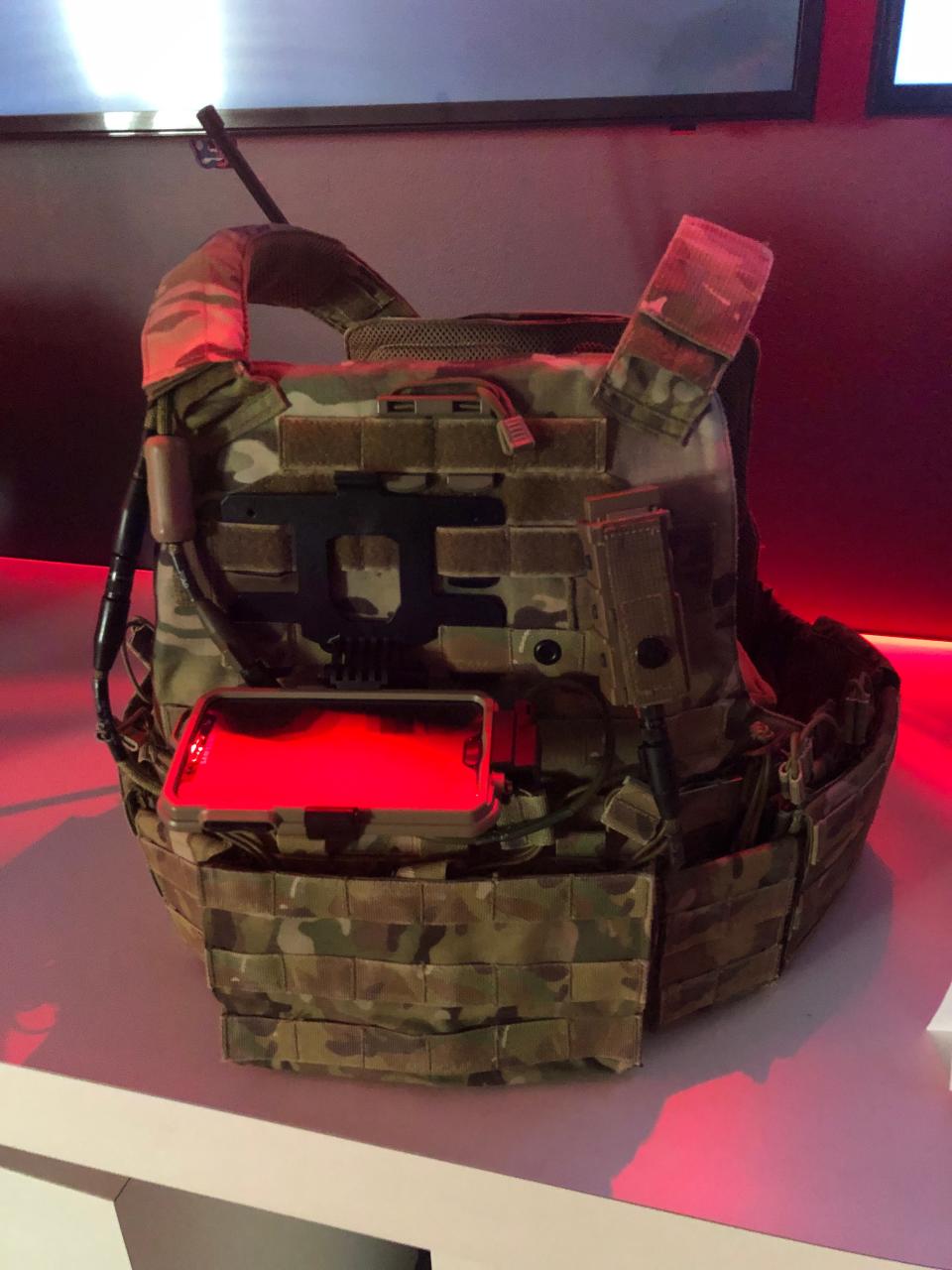 Vest with Nett Warrior device equipped with ATAK at Elbit Systems