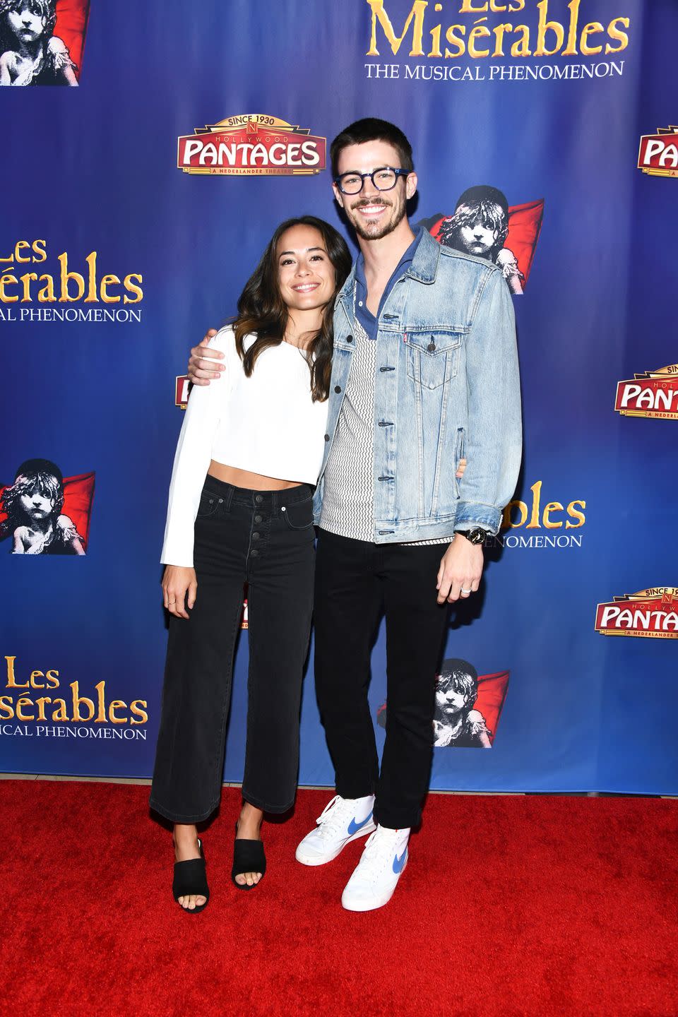 andrea thoma, grant gustin pictured together in 2019