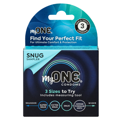 myONE Perfect Fit Condoms against white background