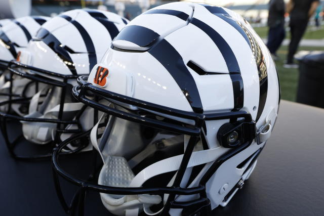 LOOK: Bengals debut all-white uniforms, helmet on Thursday Night