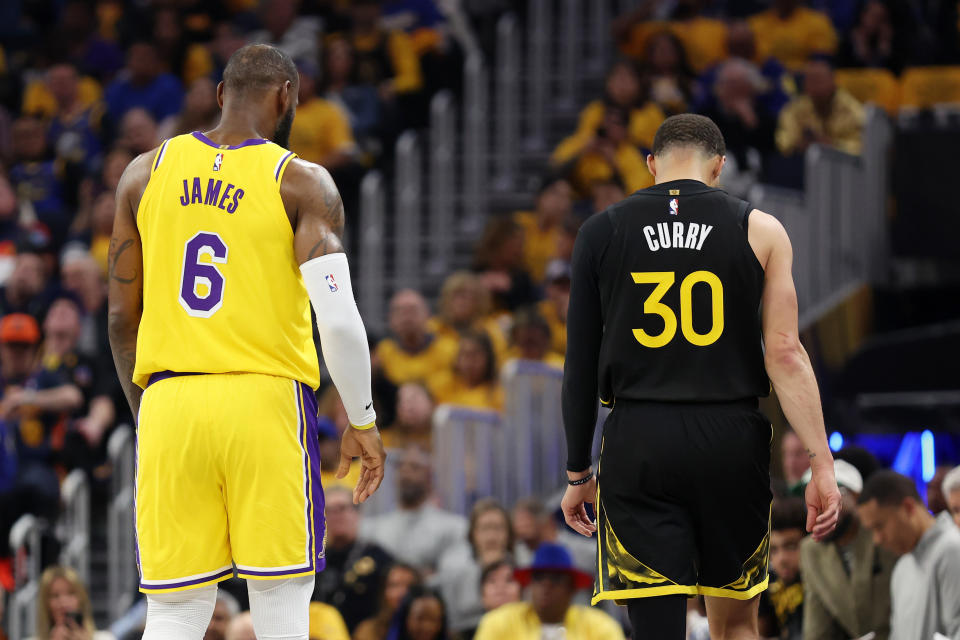 LeBron James and Stephen Curry are advancing in age, but they are still both capable of forcing the basketball world on its heels. (Ezra Shaw/Getty Images)