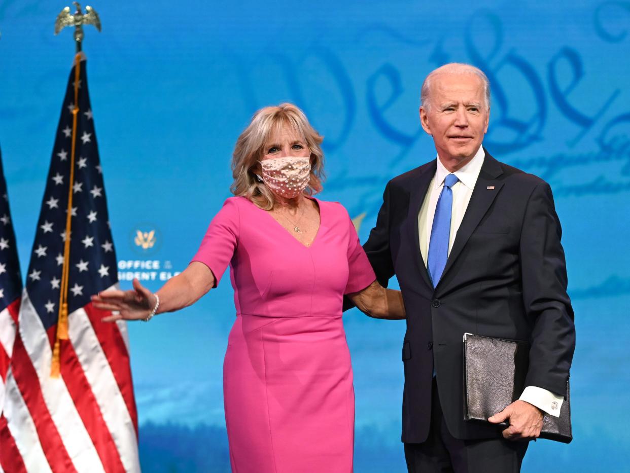 <p>Joe and Jill Biden</p> (AFP via Getty)