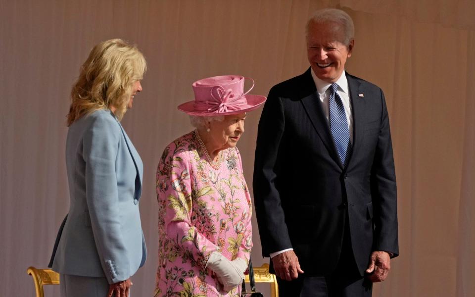 President Joe Biden and his wife Jill, the First Lady, met the Queen at Windsor Castle in June 2021 - Matt Dunham/AP Photo/Pool/File