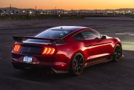 <p>Shelby took the Mustang's design and turned it up to 11. There are specific front and rear bumpers, side skirts, wheels, and aero scattered along the body, as well as plenty of Shelby badges. </p>