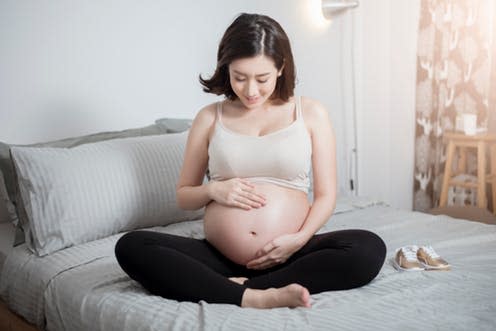 <span class="caption">Some changes are more noticeable than others during pregnancy.</span> <span class="attribution"><a class="link " href="https://www.shutterstock.com/image-photo/beautiful-asian-pregnant-woman-sit-on-1379423480?src=dzESJwf_iRMiEcz-Hoq1lA-3-24" rel="nofollow noopener" target="_blank" data-ylk="slk:Thanakorn.P/Shutterstock;elm:context_link;itc:0;sec:content-canvas">Thanakorn.P/Shutterstock</a></span>