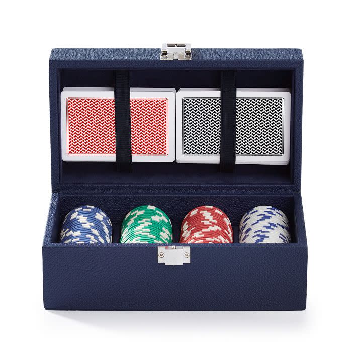 <p><a href="https://go.redirectingat.com?id=74968X1596630&url=https%3A%2F%2Fwww.markandgraham.com%2Fproducts%2Fleather-poker-set%2F%3FcatalogId%3D57&sref=https%3A%2F%2Fwww.redbookmag.com%2Flife%2Ffriends-family%2Fg60979624%2Fgrest-fathers-day-gifts%2F" rel="nofollow noopener" target="_blank" data-ylk="slk:Shop Now;elm:context_link;itc:0;sec:content-canvas" class="link ">Shop Now</a></p><p>Leather Poker Set</p><p>markandgraham.com</p><p>$99.99</p>