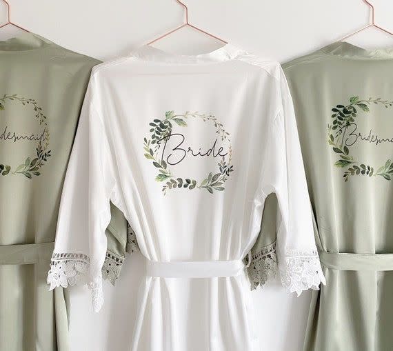 Personalized Satin Wedding Robe