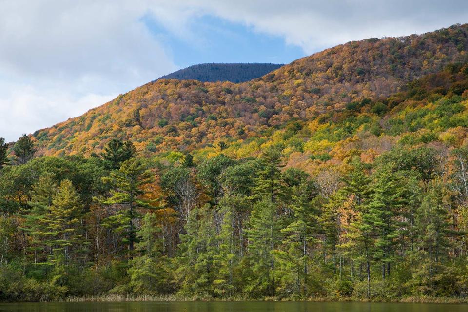 Equinox Mountain and Pond, Manchester, Vermont in The Fall