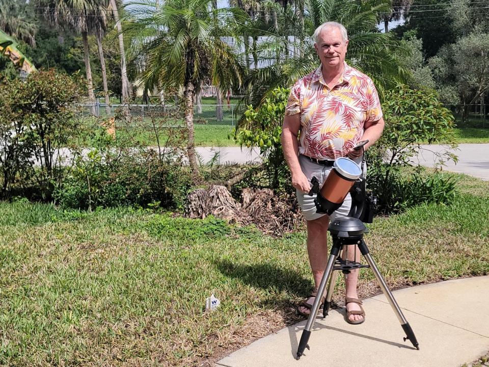 Dave Higgins, 69, of Naples is going to Dardanelle, Arkansas to see the eclipse. This will be his fifth total solar eclipse. He's an amateur astronomer and a member of the Everglades Astronomical Society.