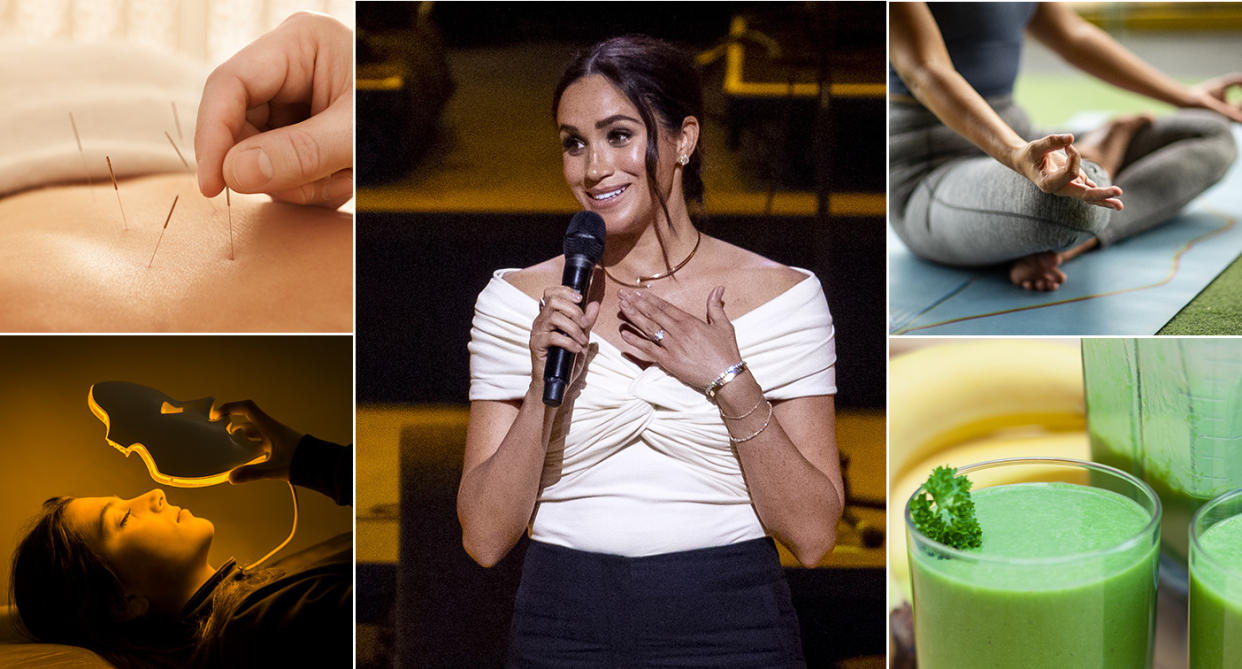 Meghan Markle's never been shy about spreading tips that boost wellbeing. (PA/Getty)