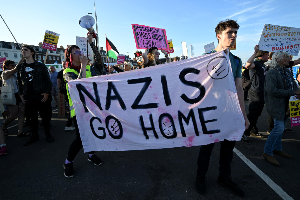 Anti-fascism protesters