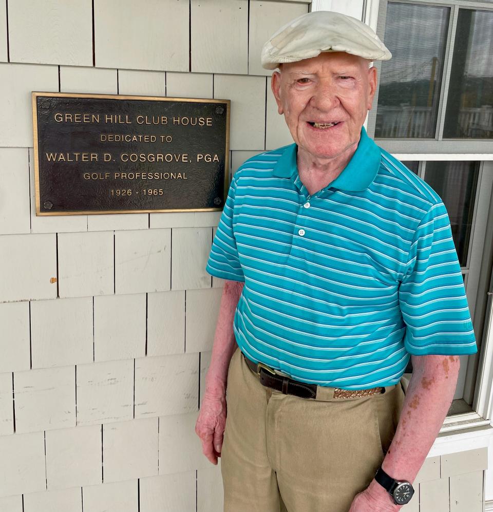 Frank Simkus still plays golf at age 92.