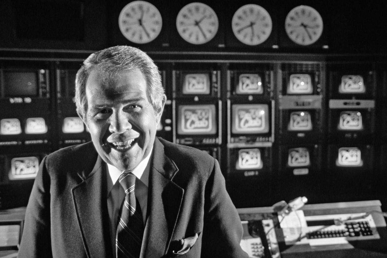 Pat Robertson in the control room for his 700 Club TV show.  (Wally McNamee / Corbis via Getty Images)