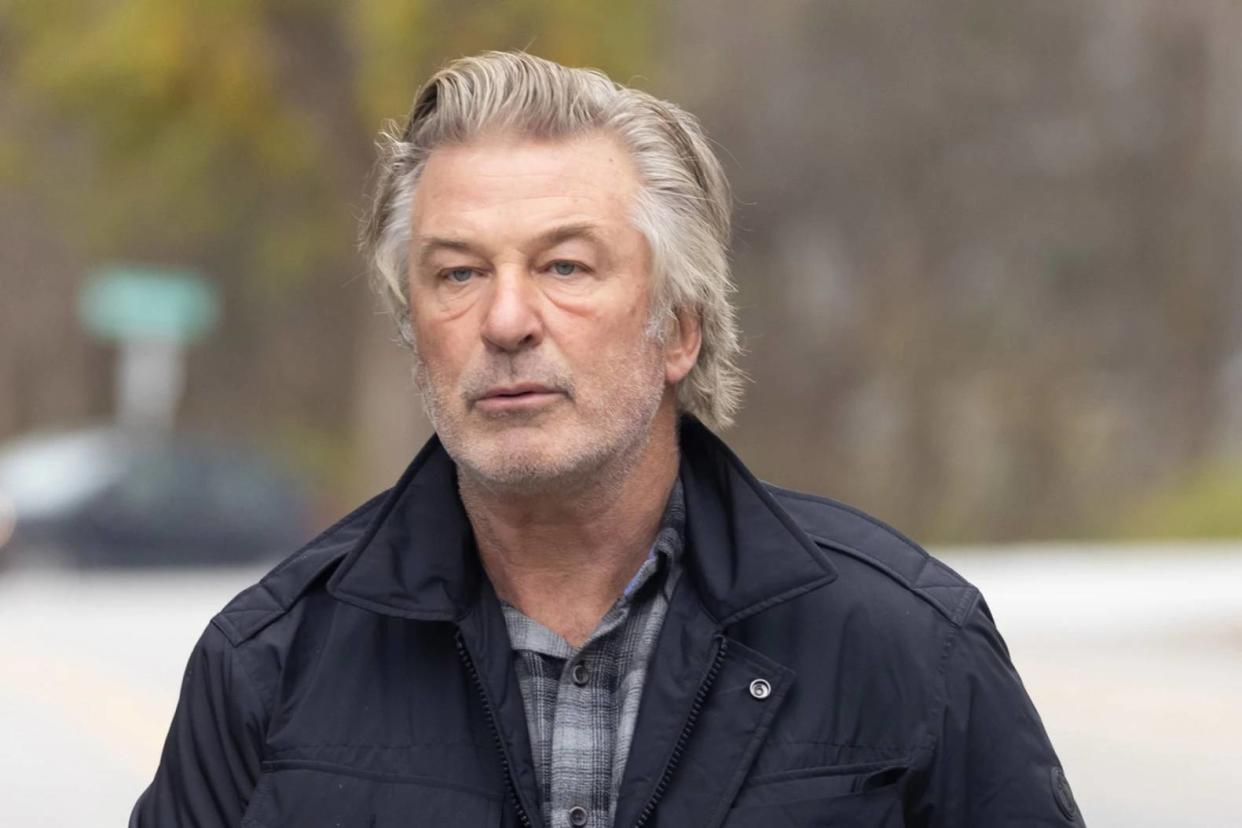 Alec Baldwin on the set of the film "Rust", on October 30, 2021 in Manchester, Vermont. MEGA/GC IMAGES/GETTY IMAGES