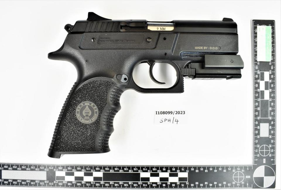 The actual pistol used in the shooting (Met Police)