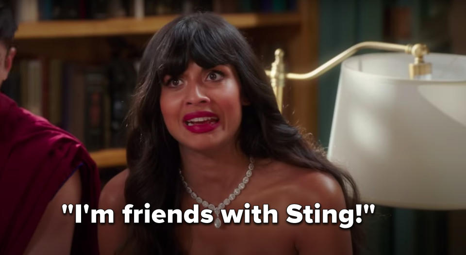 Tahani says, I'm friends with Sting