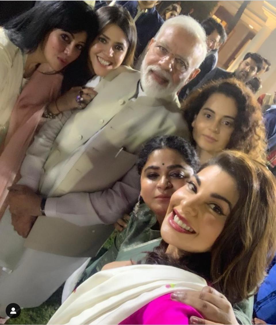 Jacqueline should be given an award for sharing the best clicks from every party she walks into - take this one for instance. The PM, surrounded by TV Mogul, Ekta Kapoor, the boldest of them all, Kangana Ranaut, and the gorgeous Sri Lankan diva made round of the internet. The popularity of this click was not limited to Instagram, but had taken over other platforms like Facebook, and Twitter also.