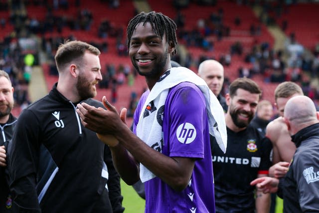 Wrexham goalkeeper Arthur Okonkwo 