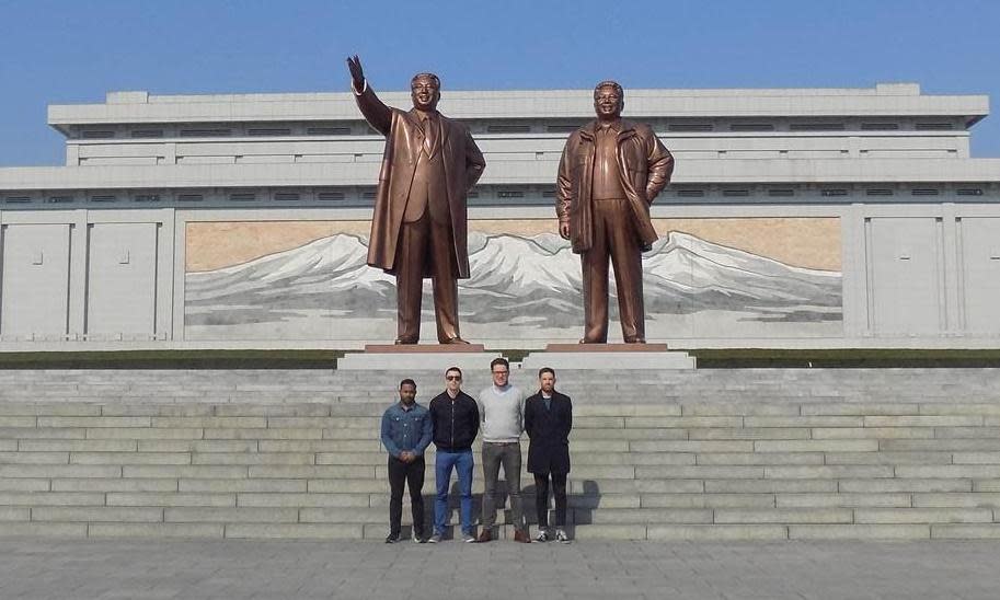 <span>Tourists in North Korea. The country is set to allow the resumption of travel. </span><span>Photograph: Courtesy of Scott MacPherson</span>