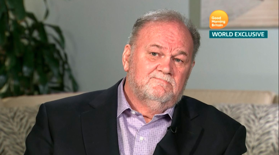 Meghan Markle’s outspoken father has called Prince Harry “rude” for the way he reacted to his tell-all interviews. Source: ITV / Good Morning Britain