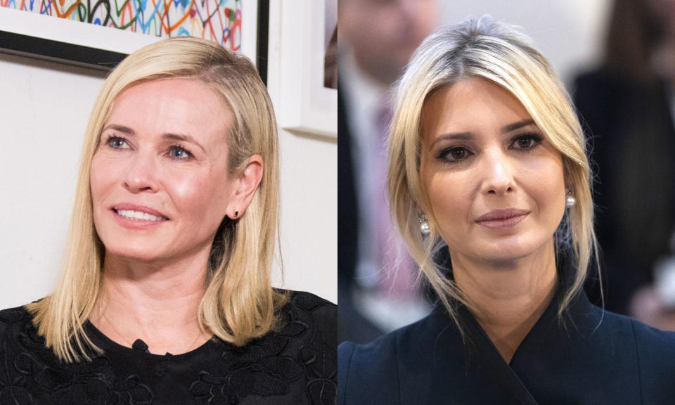 Chelsea Handler doesn’t think much of Ivanka Trump’s political future. (Photos: Getty Images)