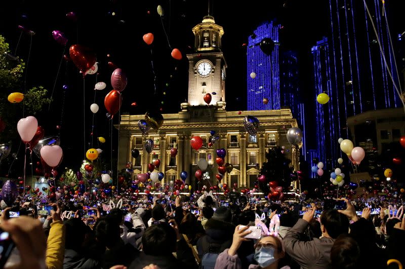 New Year's Eve celebrations in Wuhan