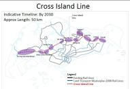 The 50-km Cross Island Line (CRL) will start from Changi and pass through Loyang, Pasir Ris, Hougang, Ang Mo Kio, before reaching Sin Ming. (Courtesy of LTA)