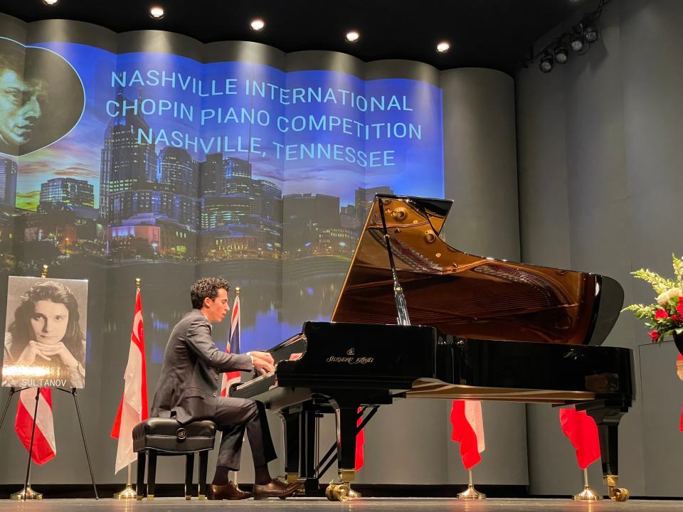 Competition winner Kiron Atom Tellian, a 21-year-old from Austria, performs a 45-minute set at Nashville's International Chopin Piano Competition on Oct. 14, 2023.