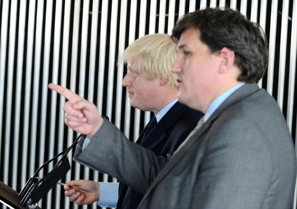 Kit Malthouse, pictured here with Boris Johnson during Johnson’s stint as London Mayor. Malthouse has come up with a Plan C, or the Malthouse Compromise, surrounding the Brexit Deal. (PA)