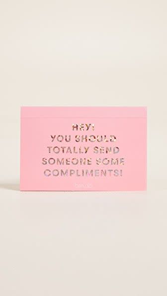 12) Compliments Postcard Book