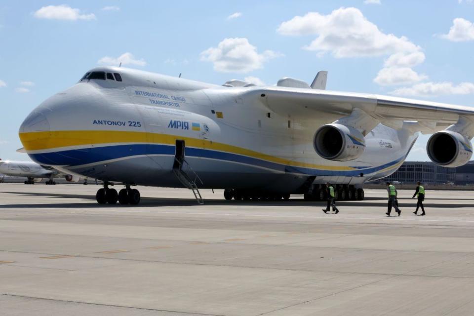 The Antonov An-225 Mriya, the world's largest cargo plane before its destruction last year. (Ugur Can/ dia images via Getty Images)