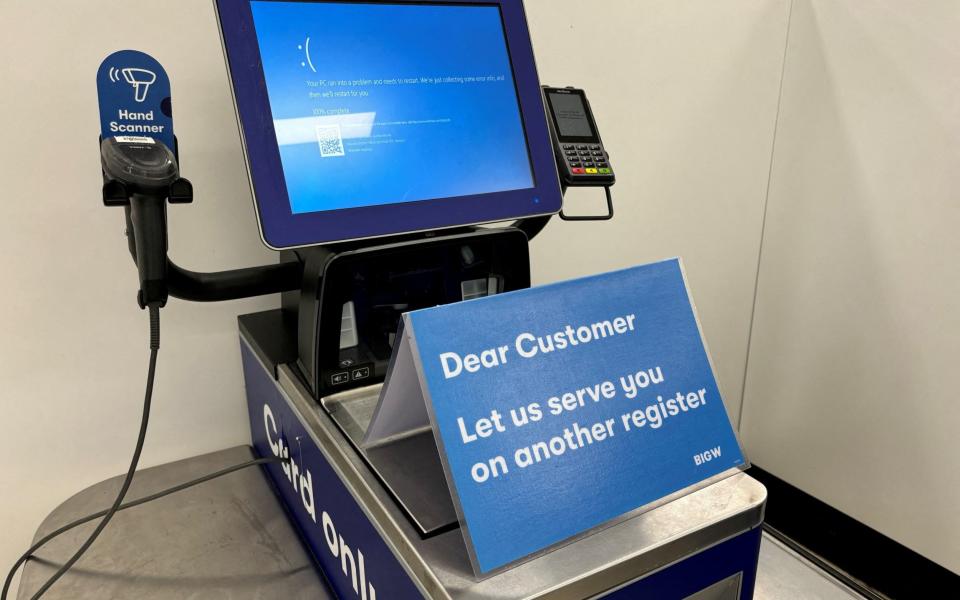 The blue screen error in Brisbane, Australia