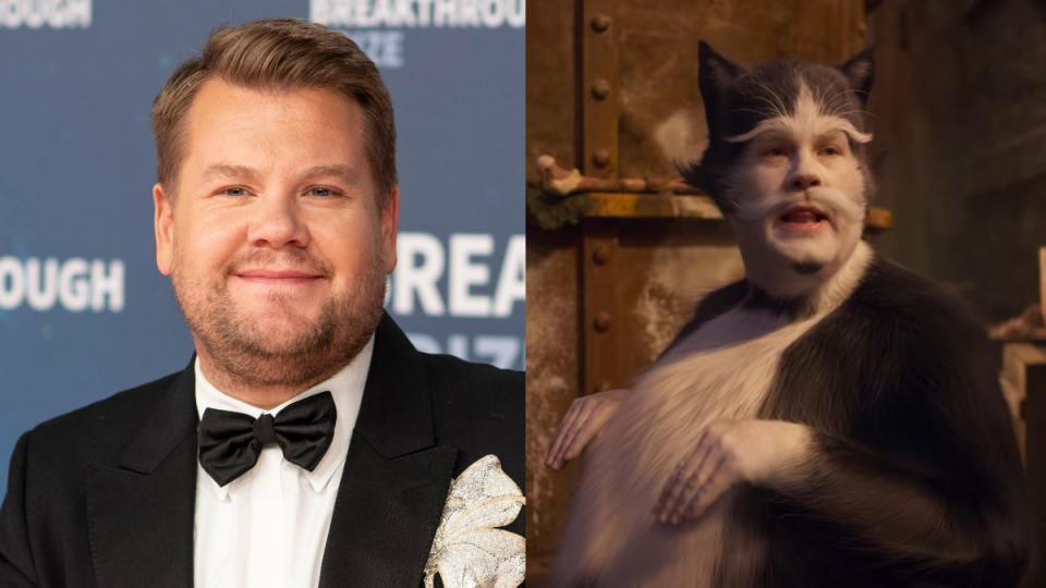 The horror, the horror. The absolute horror of all of this. People like cats, but human-cat hybrids with the face of James Corden are a different kettle of (cat)fish entirely. (Credit: Peter Barreras/Invision/AP/Universal)