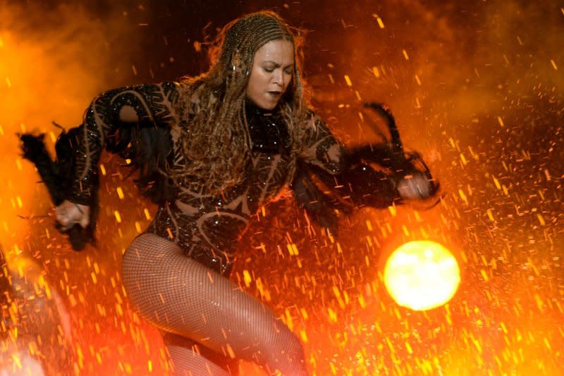 Beyonce performs "Freedom" as she opens the the show for the 16th annual BET Awards at Microsoft Theater in Los Angeles in 2016. File Photo by Jim Ruymen/UPI