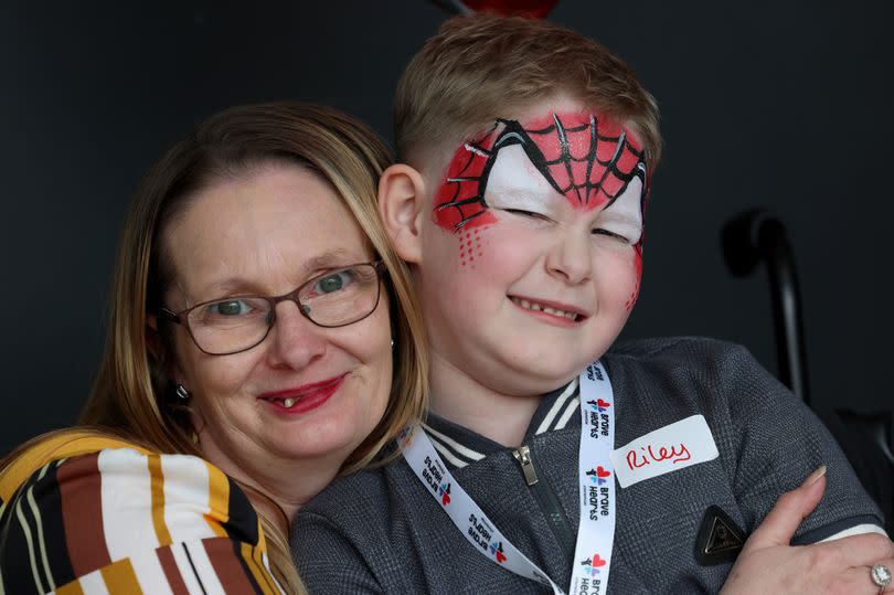 Riley with his proud mum Sarah Kidson at the Bravehearts North East Awards ceremony for inspirational children