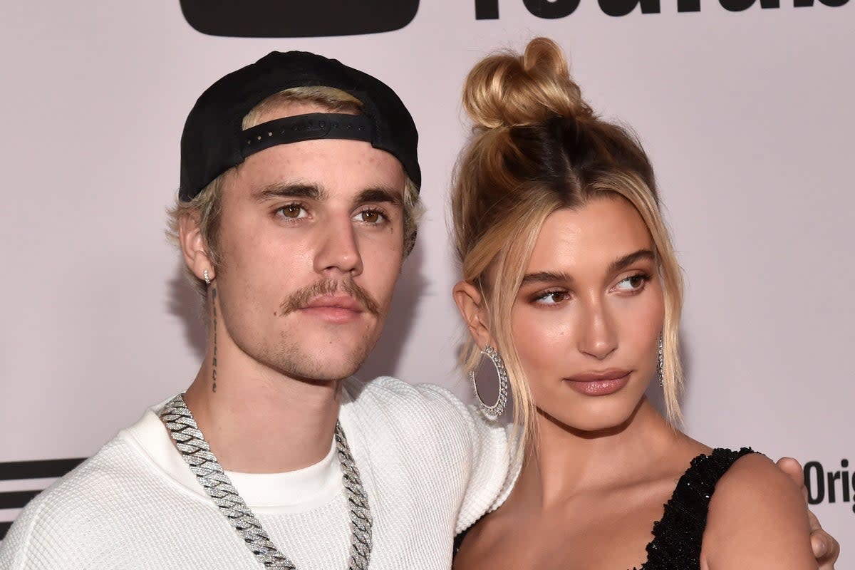 Justin and Hailey Bieber have marked five years of marriage  (Getty Images)