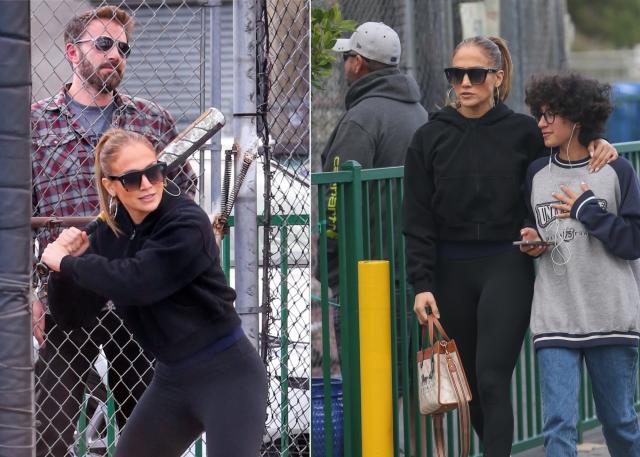 Jennifer López jugando al béisbol con Ben Affleck y su hija Emme, ¡míralos!