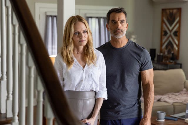 <p>RLJE Films/Shudder</p> Heather Graham and Johnathon Schaech in <em>Suitable Flesh</em> (2023)