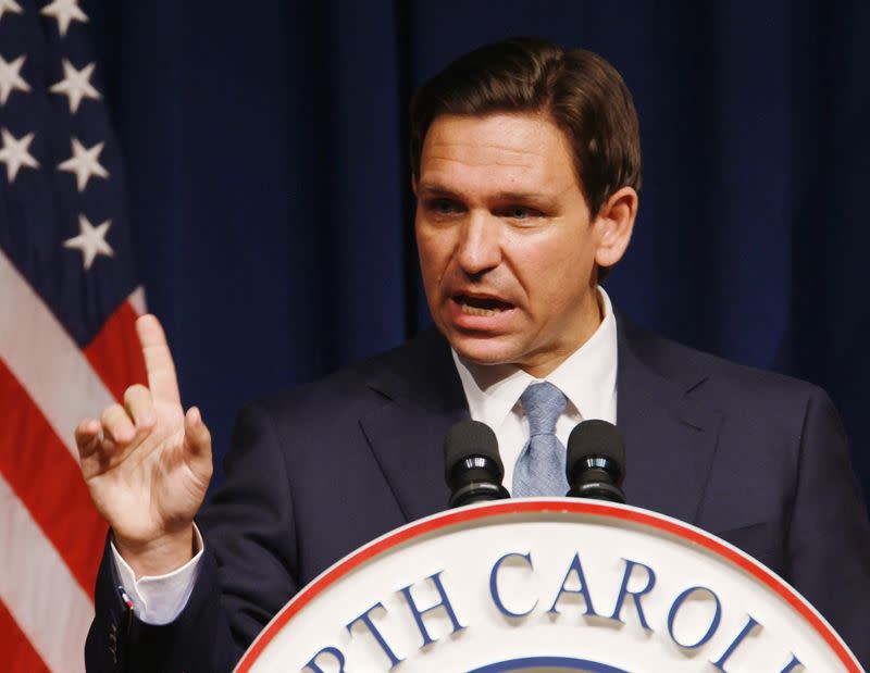 Florida Governor and Republican presidential candidate Ron DeSantis attends the North Carolina Republican Party convention in Greensboro