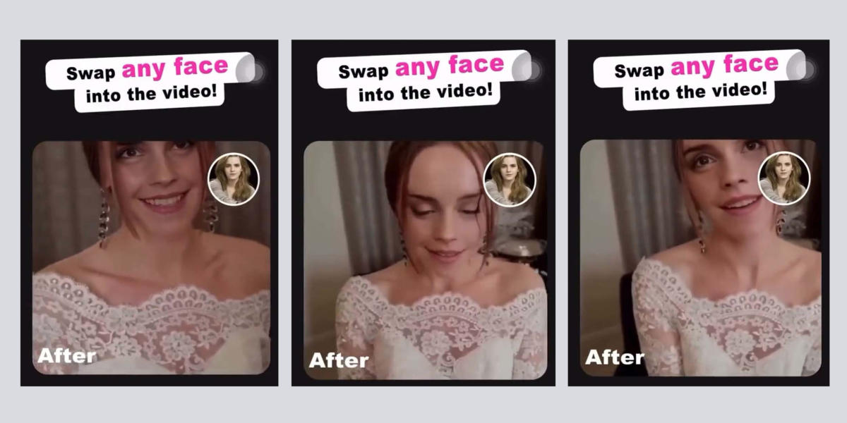 Emma Watson Futa Porn Captions - Hundreds of sexual deepfake ads using Emma Watson's face ran on Facebook  and Instagram in the last two days