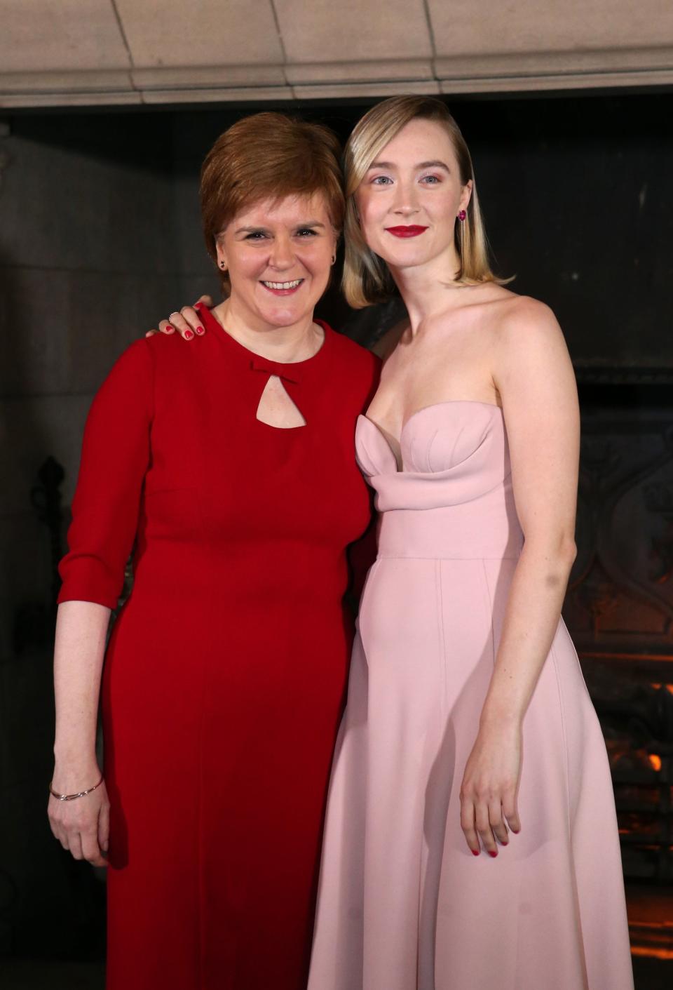 Nicola Sturgeon and Saoirse Ronan (PA)