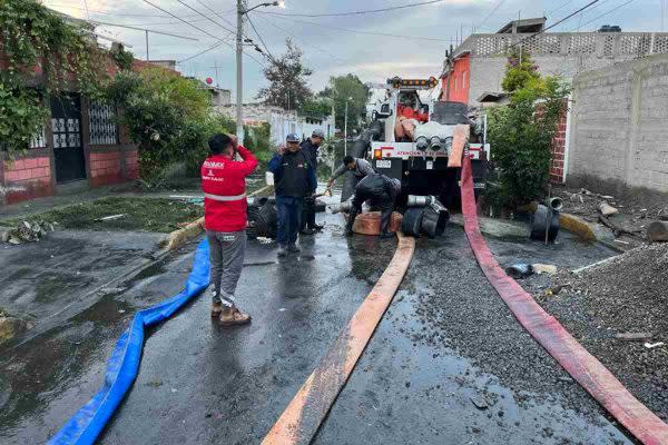 limpieza inundación Chalco