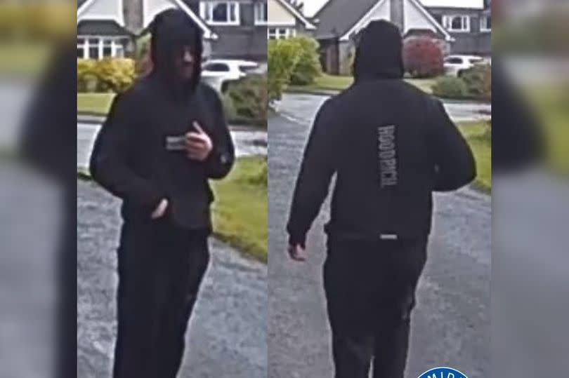 Police are tracing this man after an attempted burglary in Wordsley