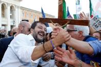 Italy's League Party holds an anti-government demonstration in Rome