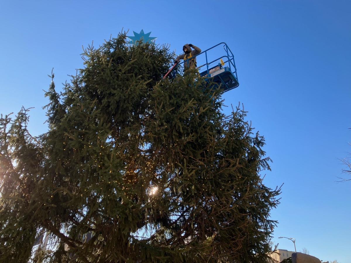 Restringing of Evansville's Christmas tree aims to start anew