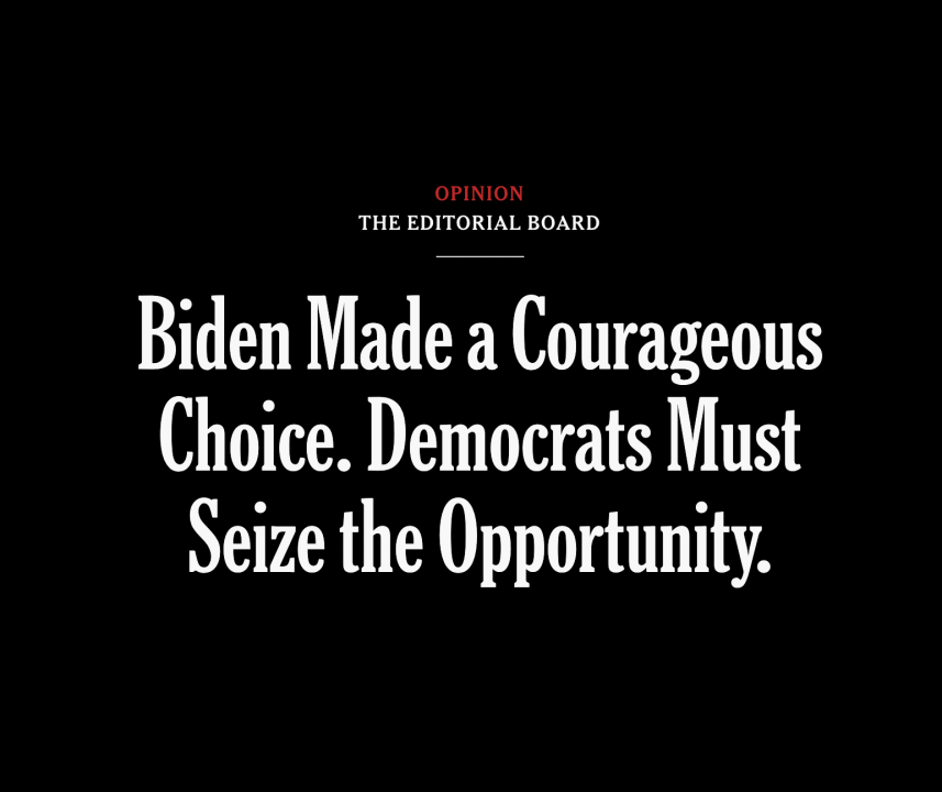 Editorial NYT. Biden