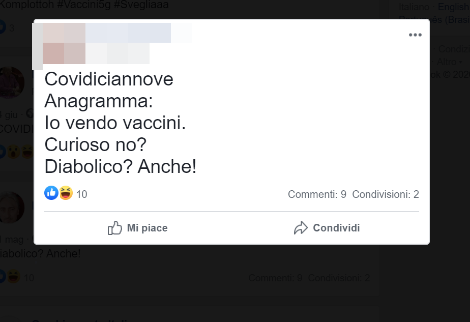 C'è chi crede si tratti di un caso, e chi contesta l'assurdità del post. Non mancano i difensori della teoria "linguistico-scientifica" secondo i quali è impossibile si tratti di una coincidenza. Qualcuno avverte che c'è una "d" mancante e qualche malinconico complottista da 5G non si esime da dire la sua...