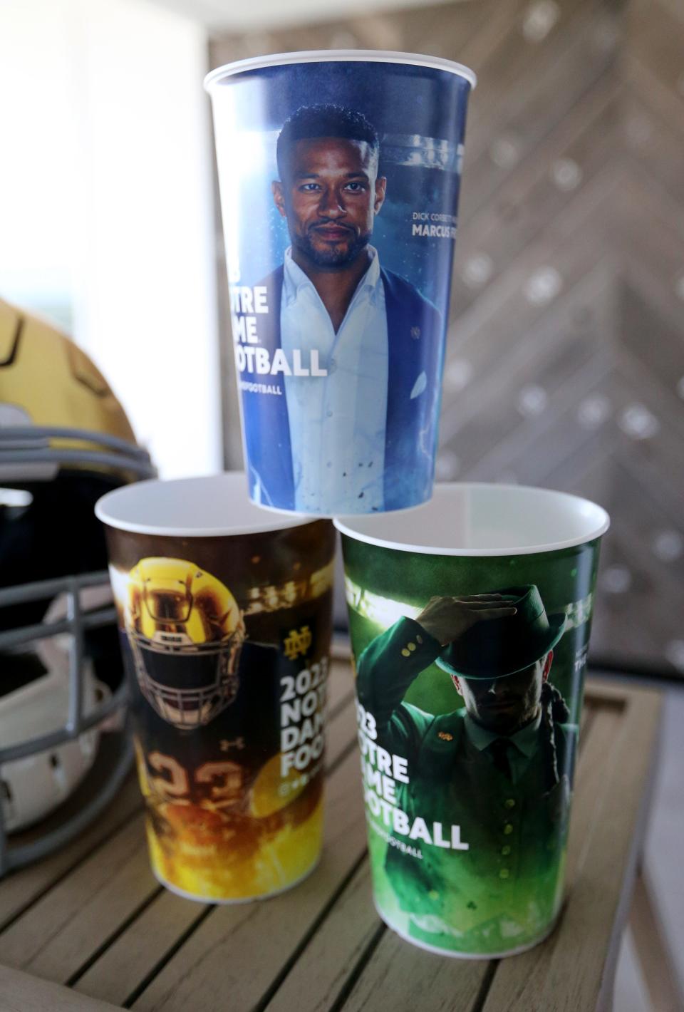 Drinks will be offered in souvenir cups for Notre Dame football fans this season. Some new food will highlight some all-time favorites for fans this year at Notre Dame Stadium.