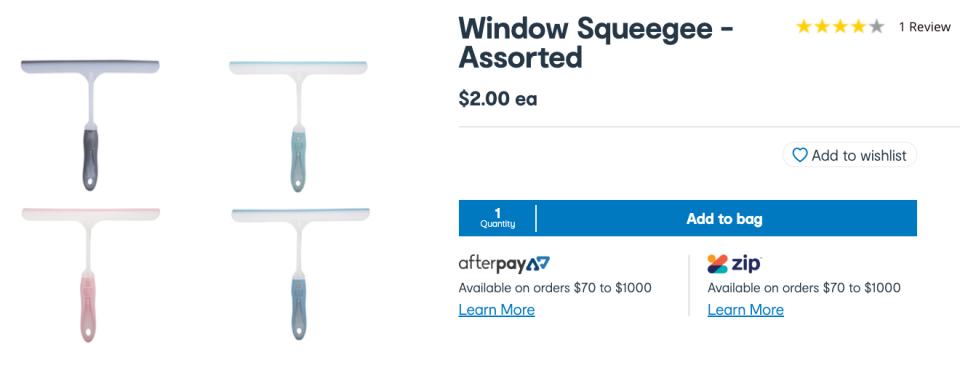 Kmart window squeegee